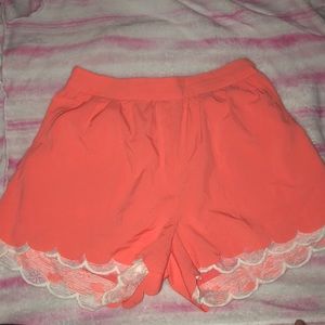 Coral dress shorts